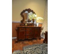 Buffet buffet commode miroir Véritable travail manuel bois baroque rococo commodes nouveau