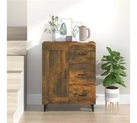 vidaXL Buffet 817372 Chêne fumé en bois d'ingénierie 69,5x34x90 cm