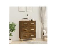 vidaXL Buffet Chêne fumé 70x34x90 cm Bois d'ingénierie Marron