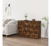 VIDAXL Buffet Chêne Fumé 91x29.5x65 cm