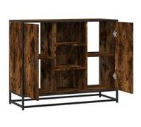 vidaXL Buffet chêne fumé 92x35x76 cm bois d'ingénierie armoire de rangement