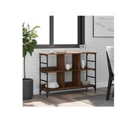 Buffet chêne marron 102x32x73,5 cm bois d ingénierie