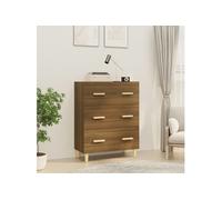 vidaXL Buffet Chêne marron 70x34x90 cm Bois d'ingénierie