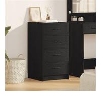 vidaXL Buffet avec tiroir Chêne Noir 40 x 41 x 75 cm Bois d'ingénierie, Salon, Rangement Contemporain, Buffet rectangulaire, Meuble Durable, Moderne, Organiseur stylé