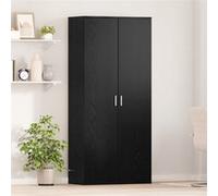 Buffet haut - Chêne Noir - 2 portes - 80x39x178 cm - Style contemporain
