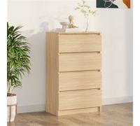 vidaXL Buffet Chêne Sonoma en aggloméré 60 x 35 x 98,5 cm Brun