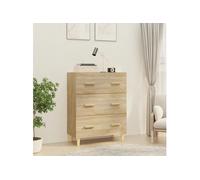 vidaXL Buffet Chêne sonoma 70x34x90 cm Bois d'ingénierie Marron