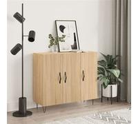 vidaXL Buffet chêne sonoma 90x34x80 cm bois d'ingénierie Marron