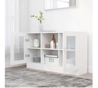 Buffet CHIC Armoire à vitrine Blanc 120x30 5x70 cm Bois d'ingénierie LL0000074815