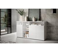 Buffet Clark avec éclairage LED : Noir brillant