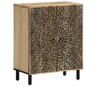 Buffet CLOUD commode meuble de rangement 60x33x75 cm bois massif de manguier J2261