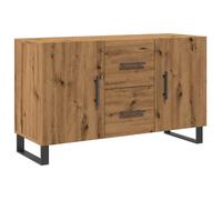 Buffet CLOUD, commode meuble de rangement chêne artisanal 100x36x60 cm bois d'ingénierie J1519