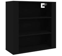 Buffet CLOUD, commode meuble de rangement Noir 80x33x80 cm Bois d'ingénierie J2045