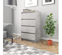 Buffet Commode Armoire de Rangement Buffet bas Style scandinave contemporain - Gris béton 60x35x98,5 cm Aggloméré