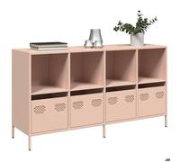 Buffet commode chambre, vidaxl, rose 135x39x73,5 cm acier laminé à froid b102