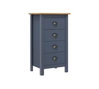 Buffet Commode Dressoir avec 4 Tiroirs Meuble de Rangement Armoire Latérale Armoire de Rangement Gris 46x35x80 cm Bois de Pin Solide 288913