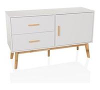 Buffet / commode TAROLO I 97x34x80 cm 3 tiroirs 2 portes blanc hjh LIVING Blanc G