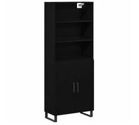 Buffet contemporain en bois d'ingénierie - vidaXL - Chêne noir - 69,5x34x180 cm - 2 portes - 120 kg max