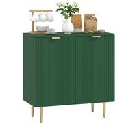 Buffet cuisine - meuble de rangement - HOMCOM - avec 2 portes étagère réglable pieds métalliques surélevés - 80x40x80cm - vert olive