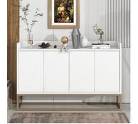 Buffet Cuisine Meuble de Rangement, meuble cuisine rangement, placard cuisine, pour Salle à Manger, Salon, Entrée et Couloir, Blanc