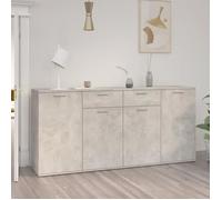 Buffet De Cuisine Moderne - Buffet Gris béton 160x36x75 cm Aggloméré 56Kg, FR2023