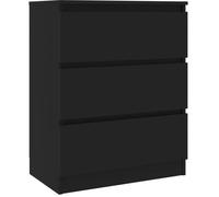 Buffet de Cuisine Noir - PRO© - Bahut Armoire - 60x35x76 cm - Aggloméré