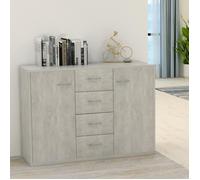 Buffet de cuisine professionnel - Plus5460 - Bahut bas gris béton - 4 tiroirs et 2 portes