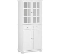 Buffet de Cuisine SoBuy 4 Portes et 2 Tiroirs Blanc 75x40x175 cm FSB76-W