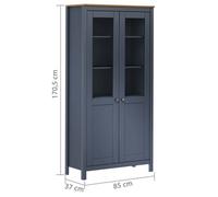 Buffet de cuisine Vaisselier Gris 85x37x170,5cm B Buffet Hill Gris 85x37x170,5cm - Bois de pin solide @6078365 4496sqm48n
