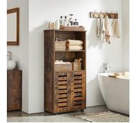 Buffet de cuisine VASAGLE - Marron Rustique - 2 Compartiments Ouverts - Meuble de Rangement