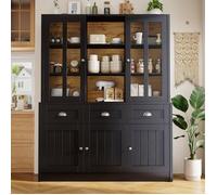 Buffet de Cuisine,Vitrine,Meuble de Rangement,5 Portes et 3 Tiroirs,Buffet Haut pour Cuisine,Salon et Salles à