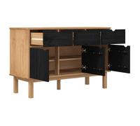 Buffet de rangement - Buffet OTTA Marron et noir 114 x 43 x 73,5 cm - Assemblage requis（5862）