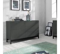 Buffet de salon 1 placard 3 tiroirs anthracite Metis Up Three Report