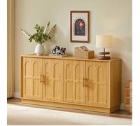Buffet de salon avec espace de rangement, Buffet moderne, pour salon/cuisine/salle à manger/entrée, 169x40x80 cm, Buffet bas en bois