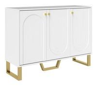 Buffet de salon - HOMCOM - placard à portes et étagère réglable - 106,5 x 35 x 77,5 cm - blanc