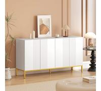 Buffet design contemporain graphique 4 portes 2 étagères