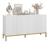 Buffet design contemporain graphique 4 portes 2 étagères