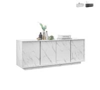 Buffet design moderne 4 portes effet marbre 180x43x79cm Athens