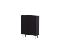 Buffet Design Nervuré "Bjorkon" 103cm Noir