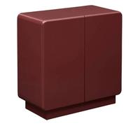 Buffet Douglas carré 80x80cm 2 portes rouge - Atmosphera Créateur d'intérieur