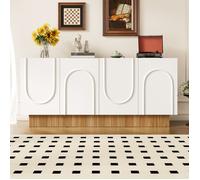 Buffet - DREAMMESPACE - 4 portes - 160x75x38cm - Blanc - Espace de rangement généreux