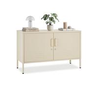 Buffet en acier 100 x 42,5 x 65 cm crème