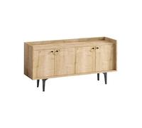Calicosy Buffet NAVI 4 portes 150 × 80 × 40 cm Chêne Saphir