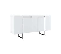 Hanah Home - Buffet en aggloméré pieds en métal Luxe blanc et noir Blanc et noir G