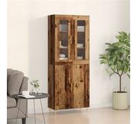 Buffet en bois ancien 69.5x34x180 cm en bois reconstitué G