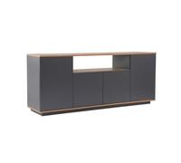 Buffet en bois "Arista" - 180 x 44 x 75 cm - Gris anthracite