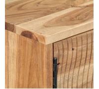 Buffet en bois d'acacia - vidaXL - 115x35x75 cm - Bois d'acacia massif - 3 portes - Brun - Finition naturelle