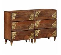Buffet en bois de mangue - vidaXL - Marron miel - 60x33x75 cm - Bois de manguier massif - Rangement moderne