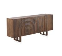 Buffet en bois de manguier massif avec 4 portes et pieds en bois. - REF.11036