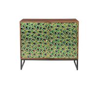 MEENA - Meuble de rangement en bois plaqué laiton Multicolore
